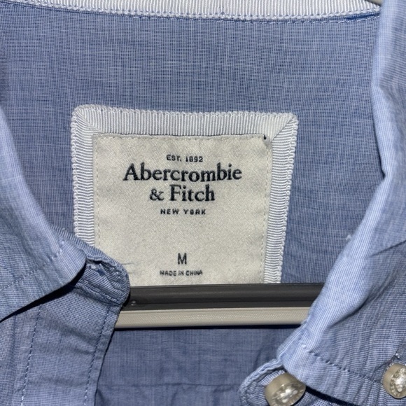 Abercrombie&Fitch Mens Light Blue Button Up - Picture 3 of 4
